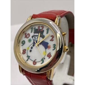 Vintage Holiday Christmas Womens Quartz Fashion Watch Works New Battery!
